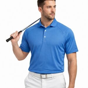 Greg Norman Play Dry Golf Polo Shirt Mens XL Blue Short Sleeve Athletic Fit75